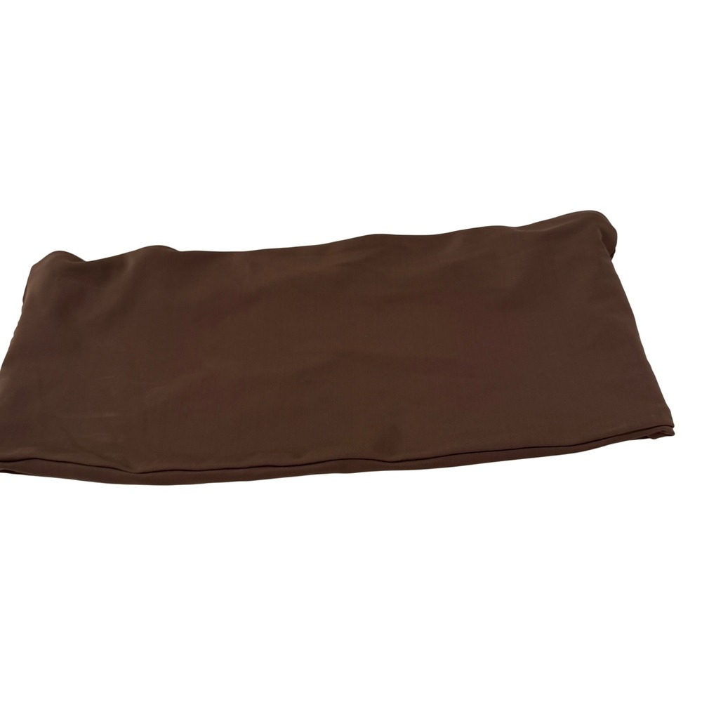 Aexae Chocolate Brown Tube Top Strapless Bandeau Minimalist Stretch Medium